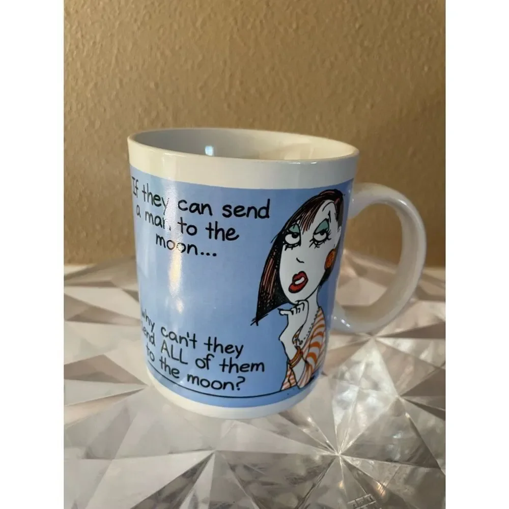 Shoebox Vintage Men Belong On The Moon Mug!